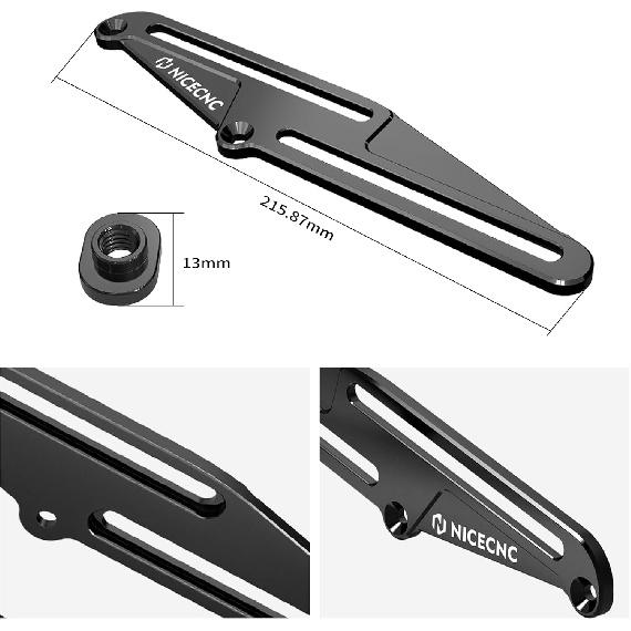 NICECNC Windscreen Adjusters Windshield Bracket Compatible with Yamaha Tenere 700 /XTZ700 2019-2024, Tenere 700 Rally Edition 2020-2024, Tenere 700