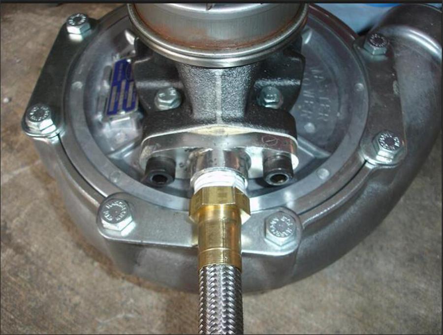 Turbo Oil Inlet Feed Line Adapter Kit For T3 Turbo Turbocharger Stainless Steel