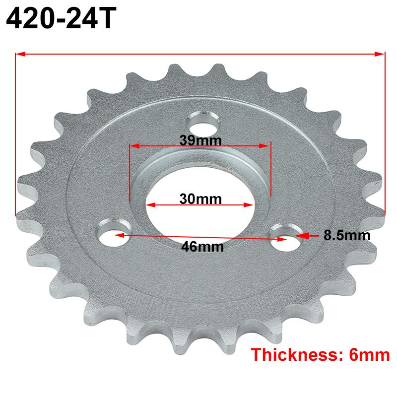 Мотоцикл 24T/26T/28T/29T/31T/35T/37T Зубьев 30 мм Задняя звезда цепи Подходит для Honda Monkey Мотоцикл Питбайк Кроссовый Мотоцикл Цепь 420/428