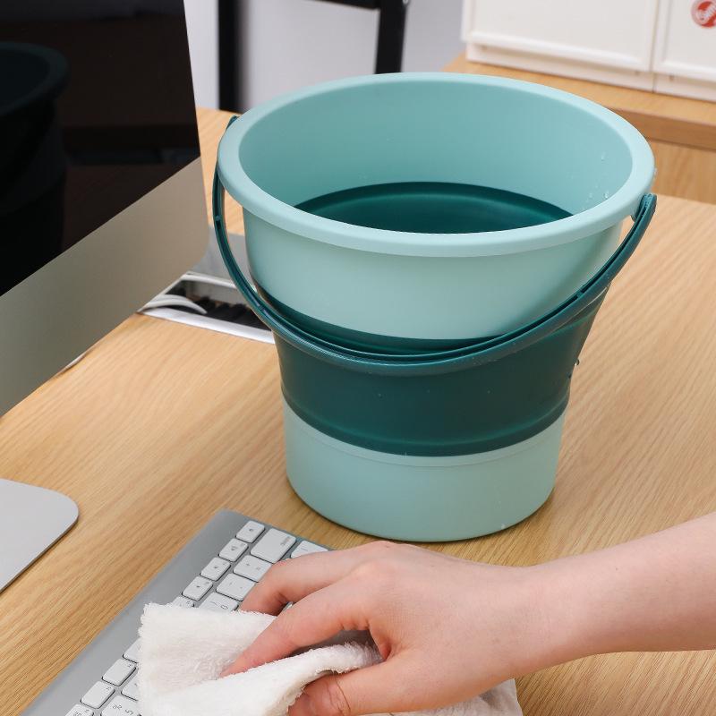 Складное ведро для мойки автомобилей: Портативный, утолщенный пластик для путешествий, дома или рыбалки - Доступен в больших и малых размерах.