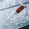 Efficient Single Prong Wood Handle Ice Pick Long Handle Ice Breaking Tool Ice Carving Tool Restaurants