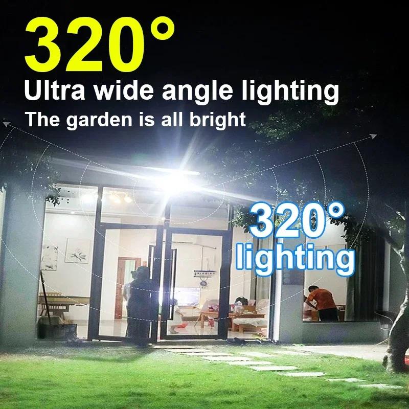 Motion Sensor 55LED Solar Light 8000LM Ultra Bright Remote Control Courtyard Wall Light Outdoor Waterproof Sensing Villa