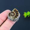 Ammonite Fossil Gemstone 925 Sterling Silver Gift Jewelry Ring Size 7