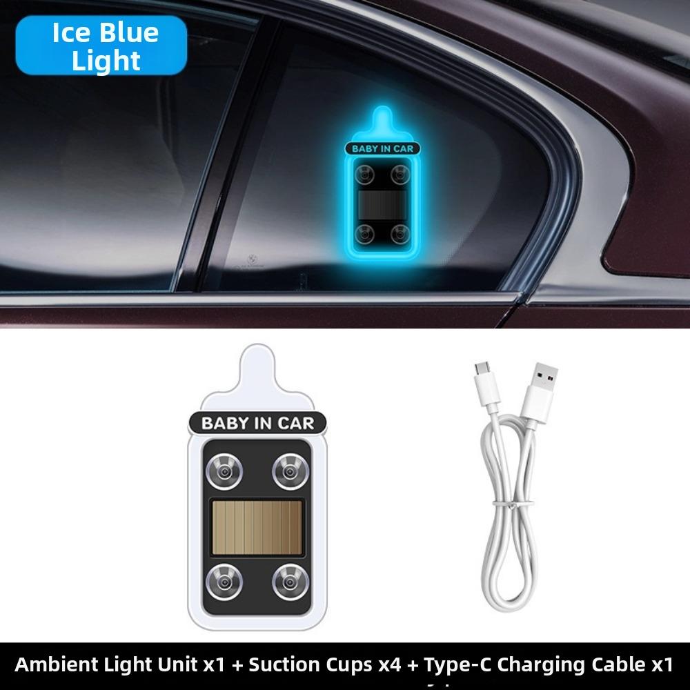 Suction Cup Solar Power Car Light Solar Powered LED Ambient Light Car Interior Lighting