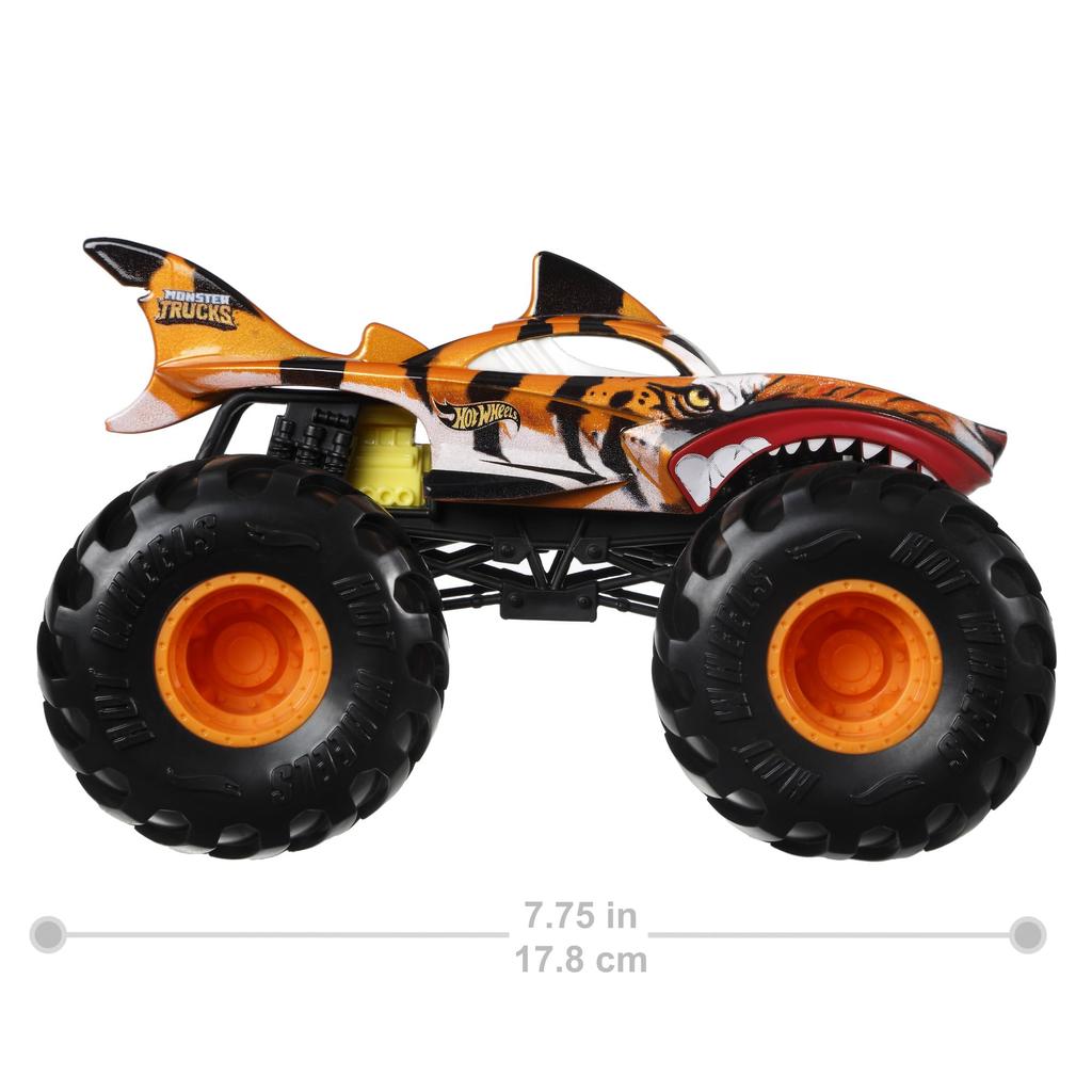 Hot Wheels Monster Truck Big Size Tiger Shark [Mini Car 1:24] [3 Years Old and Up] GWL14