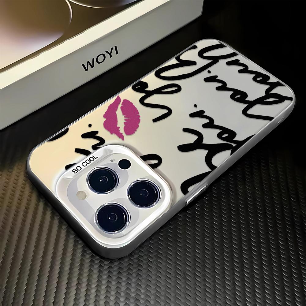 Fashion English Case For Iphone 16 15 14 13 12 11 Pro Max Cover For Iphone 17 Pro Max Funda Coque Bumber Shell 16E 15 14 Case