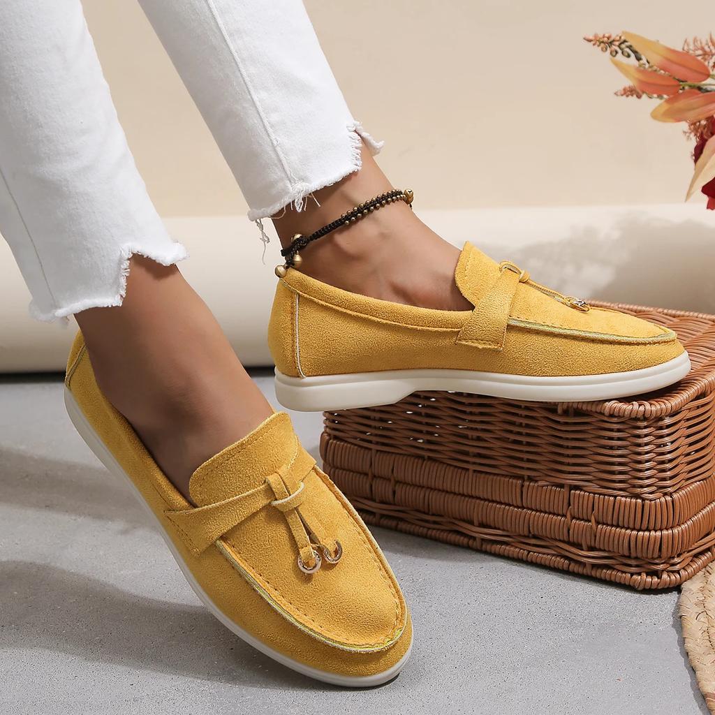 New Loafer Shoes Women Soft Leather Retro Step On Thick Sole Flat Bottom Comfortable Single Designer Shoes Mary Jane Shoes