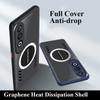 Для Oppo K12 K12x Plus Графеновый Теплоотвод Матовый ПК Чехол Воздухопроницаемый Охлаждающий Противоударный Задний Чехол