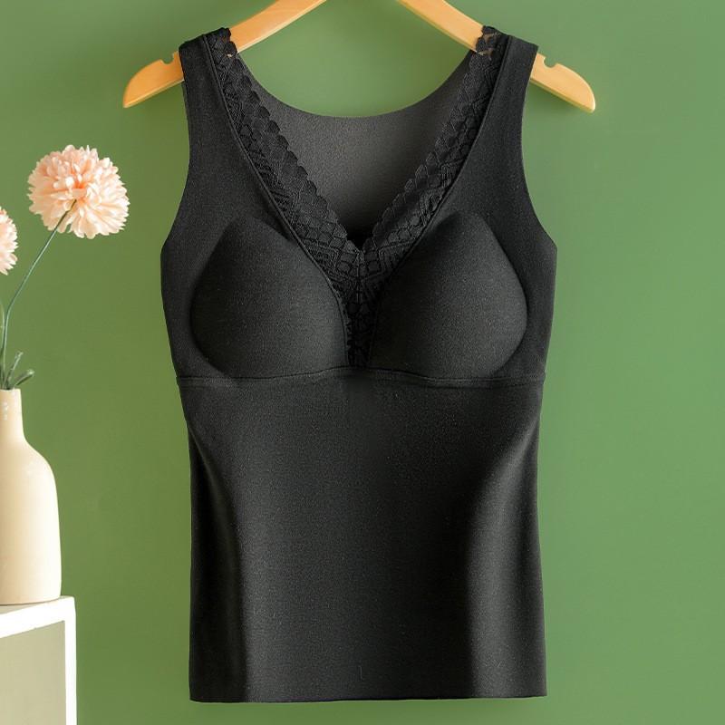 Женский терможилет на флисовой подкладке со встроенным бюстгальтером, теплое нижнее белье