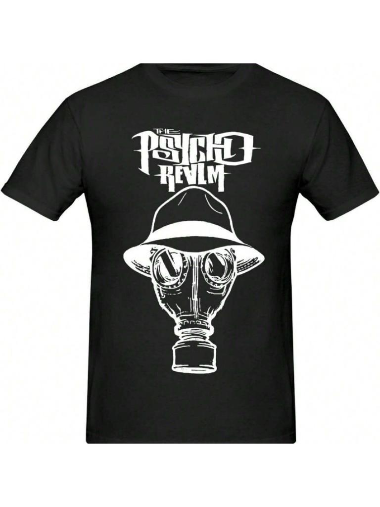 Психо Хип-Хоп Царство Футболка Мужская Модная Принт Круглый Вырез Короткий Рукав Футболка