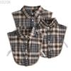 Women Detachable Plaid Shirt Design Fake Collar False Blouse Clothing Accessories