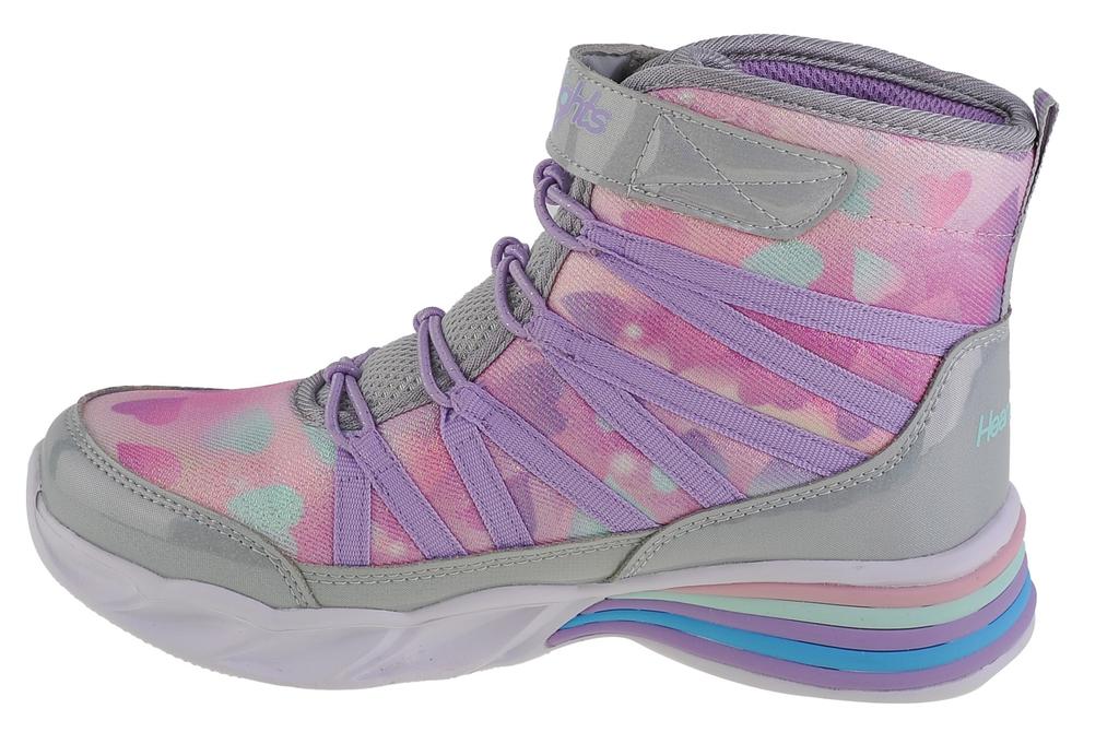 Skechers Sweetheart Lights - Dreamy Love, для девочек, серебристые зимние сапоги