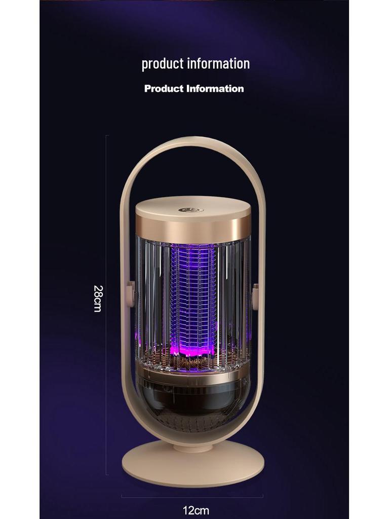 Перезаряжаемая USB лампа от комаров с фиолетовым светом и электрическим разрядом
