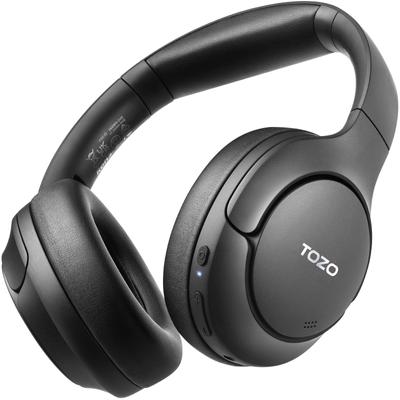 TOZO HT2 Гибридные беспроводные наушники с активным шумоподавлением, 60 часов воспроизведения без потерь звука, полноразмерные Bluetooth-наушники с глубоким басом, складные, легкие, для тренировок