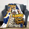 Curry Action Poster Customize Text Blanket Cozy Personalized Blanket Soft & Cozy Suitable for Picnics Nap Chair Sofa for All Occasions