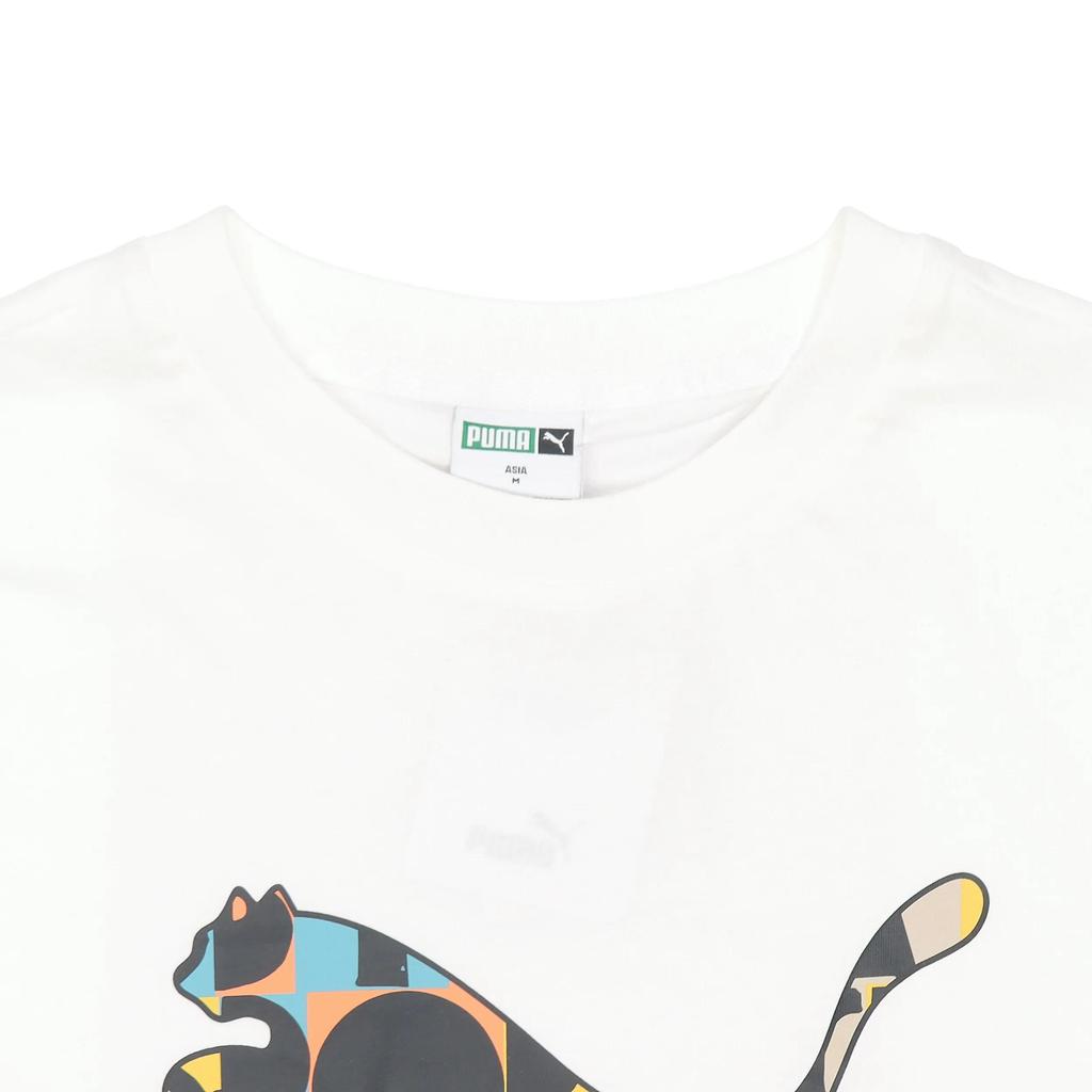 Puma Футболки мужские белые с круглым вырезом умеренного прямого кроя (унисекс) Футболки 535384 02