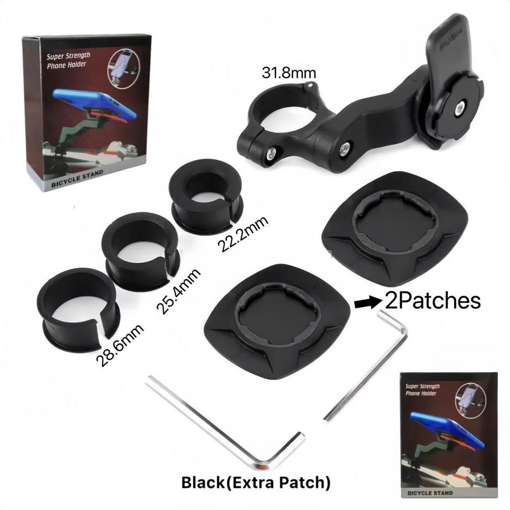 Motorcycle & Bicycle Phone Holder with Shock Absorption for Navigation