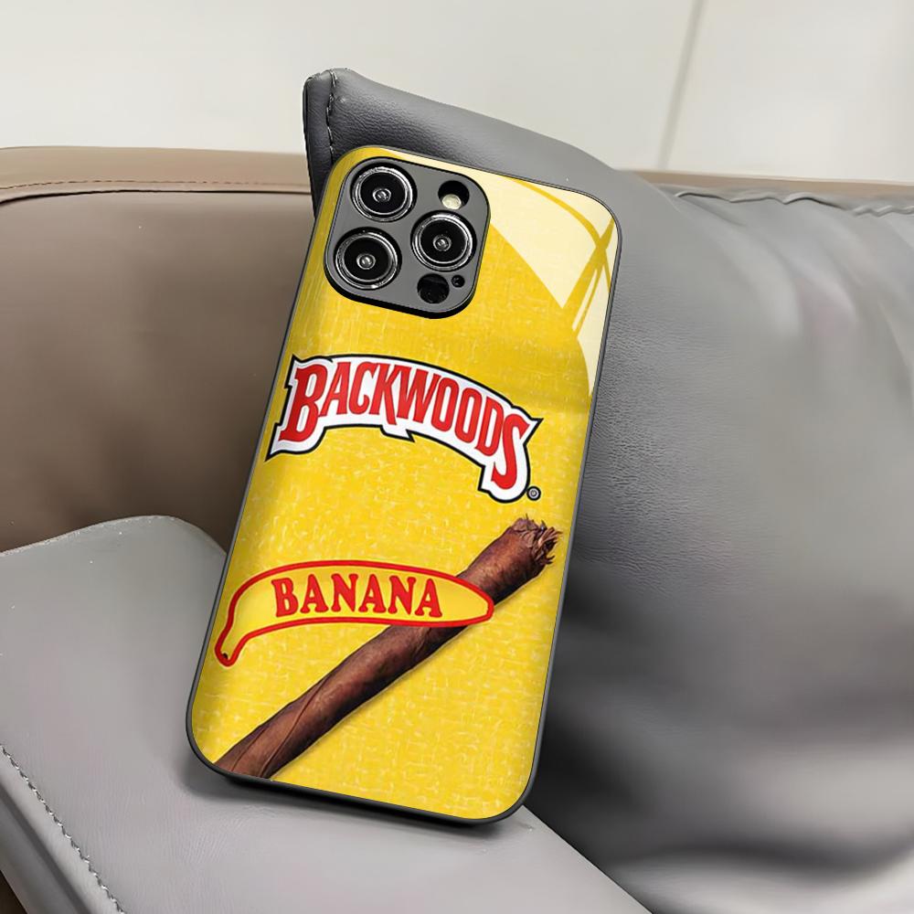 Чехол для телефона Backwoods Cigars для Iphone 17 Air 16 15 14 12 11 13 Pro Max Mini X Xr Xs Puls Черная стеклянная крышка