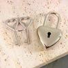 1 комплект навесной замок в форме сердца мини-фурнитура для багажа замки с ключом для путешествий свадьбы шкатулки для драгоценностей дневника чемодана