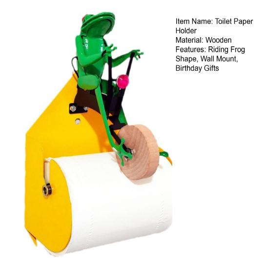Держатель рулона бумаги для верховой езды в виде лягушки, настенное крепление для ванной комнаты, кухни, одноколесного велосипеда, животного, туалета