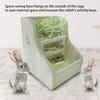 Pet Wooden Grass Frame Rabbit Food Basin 2-In-1 Grass Frame Rabbit Guinea Pig And Dragon Cat With Built-In Fixed Grass Frame