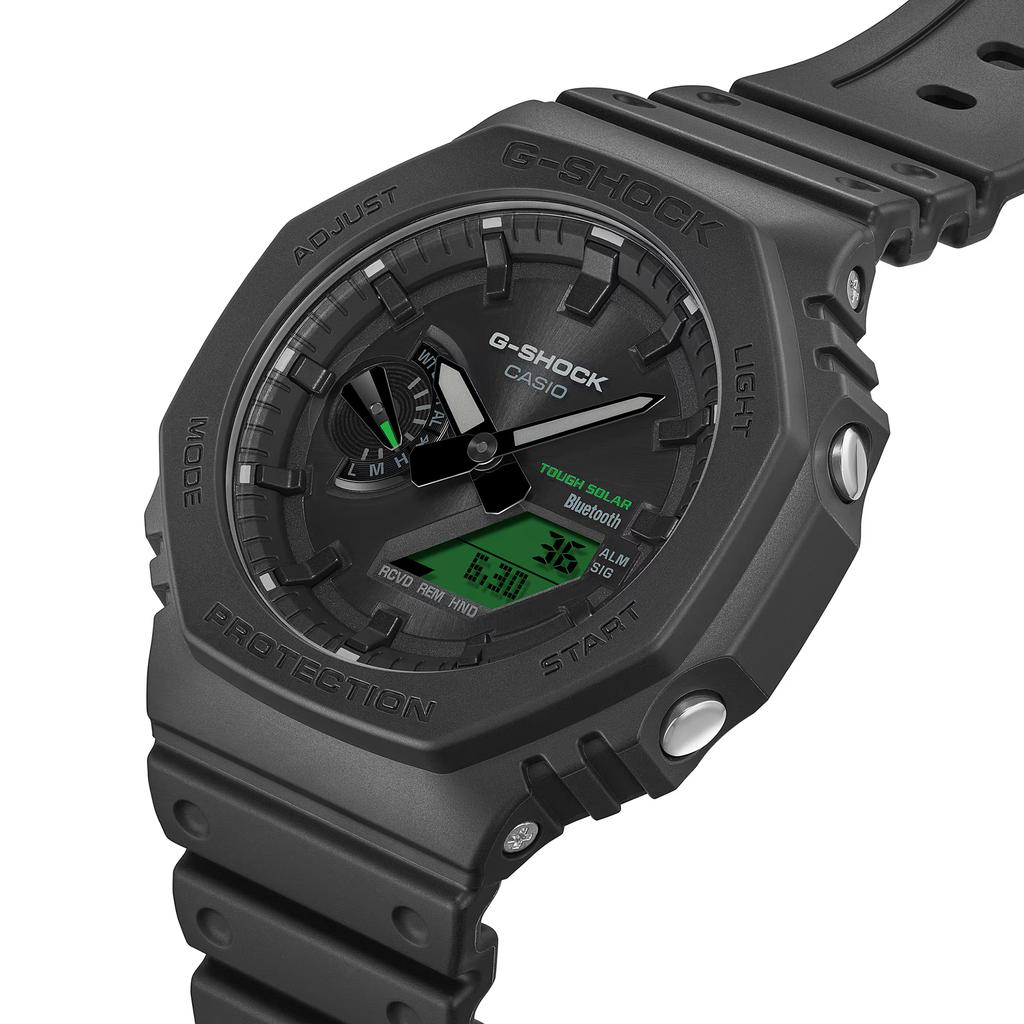 Casio 2100 Bluetooth-соединение Ударопрочные Солнечные Кварцевые Часы Ремешок из Смолы Мужские часы Черные GA-B2100BEG-1A