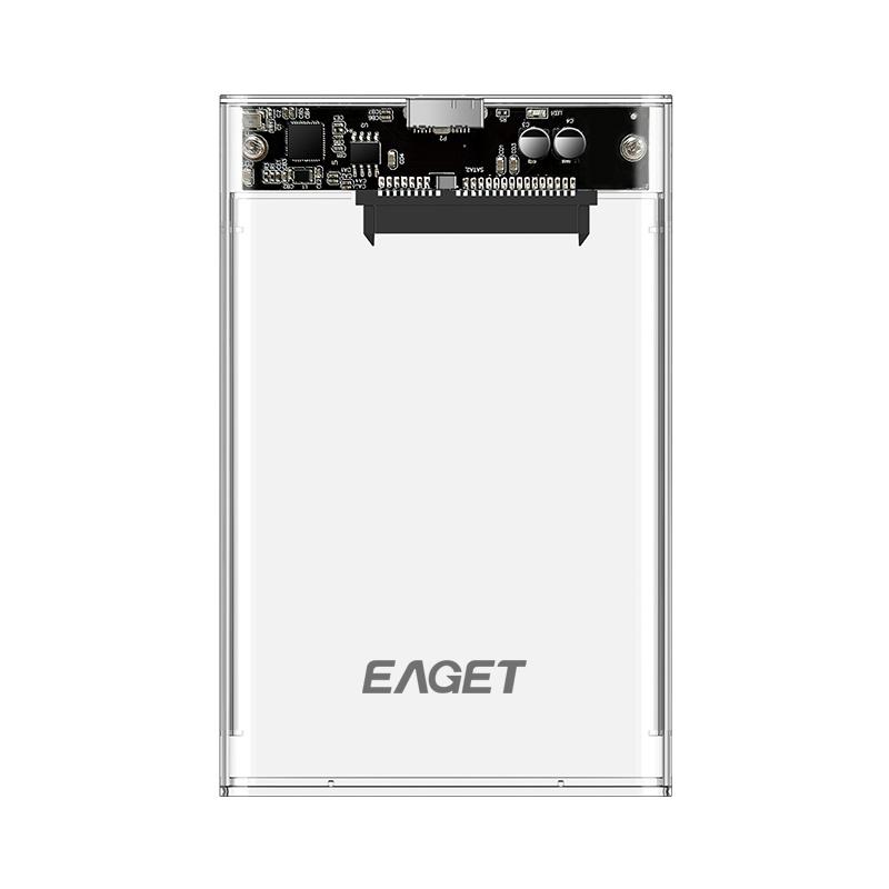 EAGET 2,5-дюймовый внешний корпус жесткого диска USB 3.0 для SATA III, корпус жесткого диска для 2,5-дюймового SATA HDD SSD макс. 6 ТБ, поддержка UASP