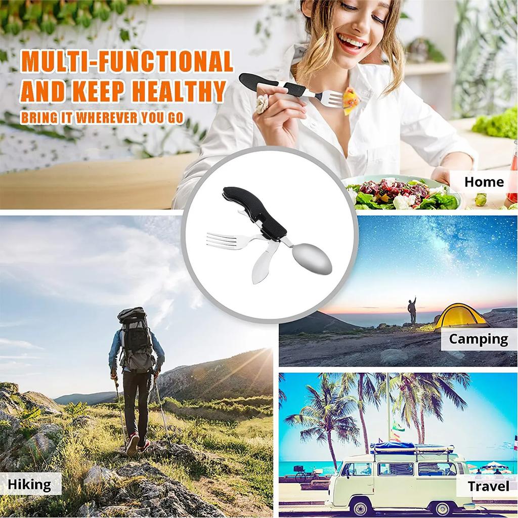 Складная посуда для кемпинга Нож и вилка Нож Вилка Ложка Ложка Комбинированная посуда для отдыха на природе Портативный многофункциональный