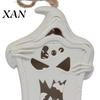 Durable Plastic Decor Halloween Light Up Tombstone Ornaments, Spooky Small Hanging Graveyard Decoration with Party LED for Haunted House, Indoor Home