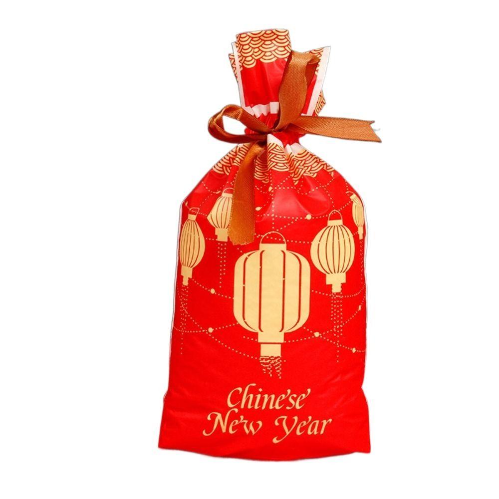 50Pcs Snack Candy Packing Bag Lucky Cat Drawstring Gifts Bag Cookie Biscuit Package  New Year