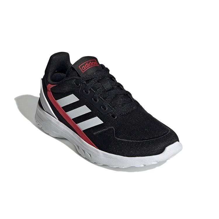 adidas Neo Nebula Ted K Модные кроссовки для бега с дышащей вставкой, низкие, детские кроссовки для бега, черно-красно-белые EH2542