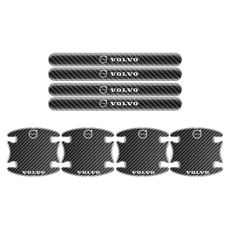 For Volvo Xc60 Xc90 V40 V60 S60 V50 V90 S80 C40 XC40 V70 C30 4/8pcs Car Door Handle Bowl Sticker Protector Anti-collision Strip