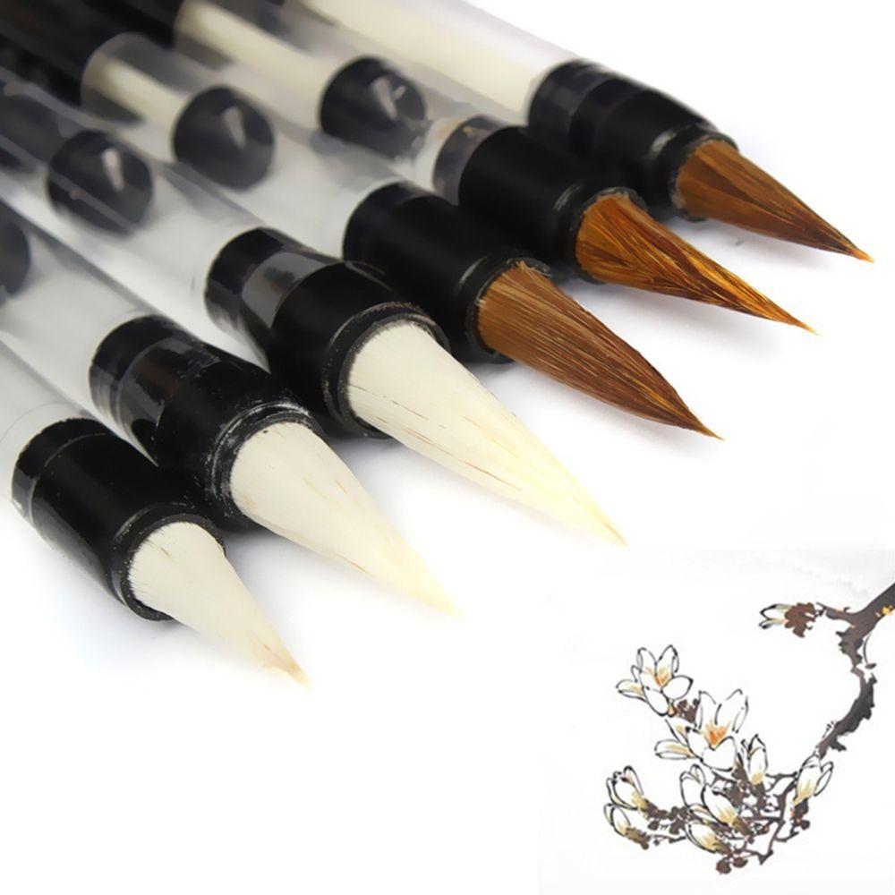 Goat Hair Writing Drawing Pen Chinese Japanese Calligraphy Piston Water Ink Brush Water Brush Pen