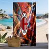 Пляжное полотенце с принтом AC Milan, быстросохнущее, мягкое, портативное, большое, прямоугольное, пляжное покрывало для путешествий, бассейна