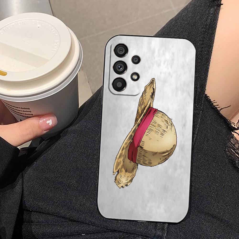 Чехол для телефона с логотипом шляпы Луффи из One Piece для Samsung A73 A72 A71 A57 A56 A55 A54 A53 A52 A51 A37 A36 A33 A32 A23 A22 A16 A15 A14 Case