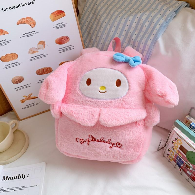 Милый плюшевый рюкзак в корейском стиле с мультяшным принтом большой вместимости для детей