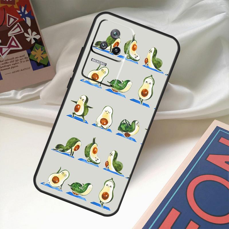 Чехол Avocado Yoga Funny Pattern для Xiaomi 14 13 Ultra 12 Lite 11T 12T 13T Pro POCO M6 X3 X5 X6 Pro F3 F5 M5s