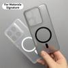 Матовый прозрачный магнитный мягкий чехол для Motorola Signature Edge 70 Fusion Ultra X70 Air Pro для Magsafe Зарядка Защита камеры Funda