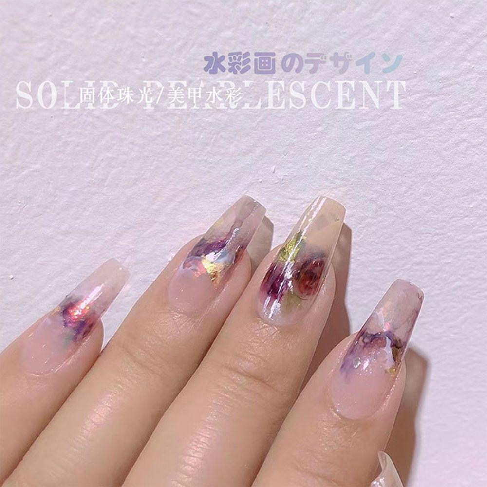 Горячий для художника Живопись Ручная роспись Ногтей Перламутровый пигмент Твердый Металлический Акварель