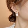 French Water Drop Pearl Stud Earrings Temperament Gentle Earrings Women's Imitation Pearl Ear Jewelry