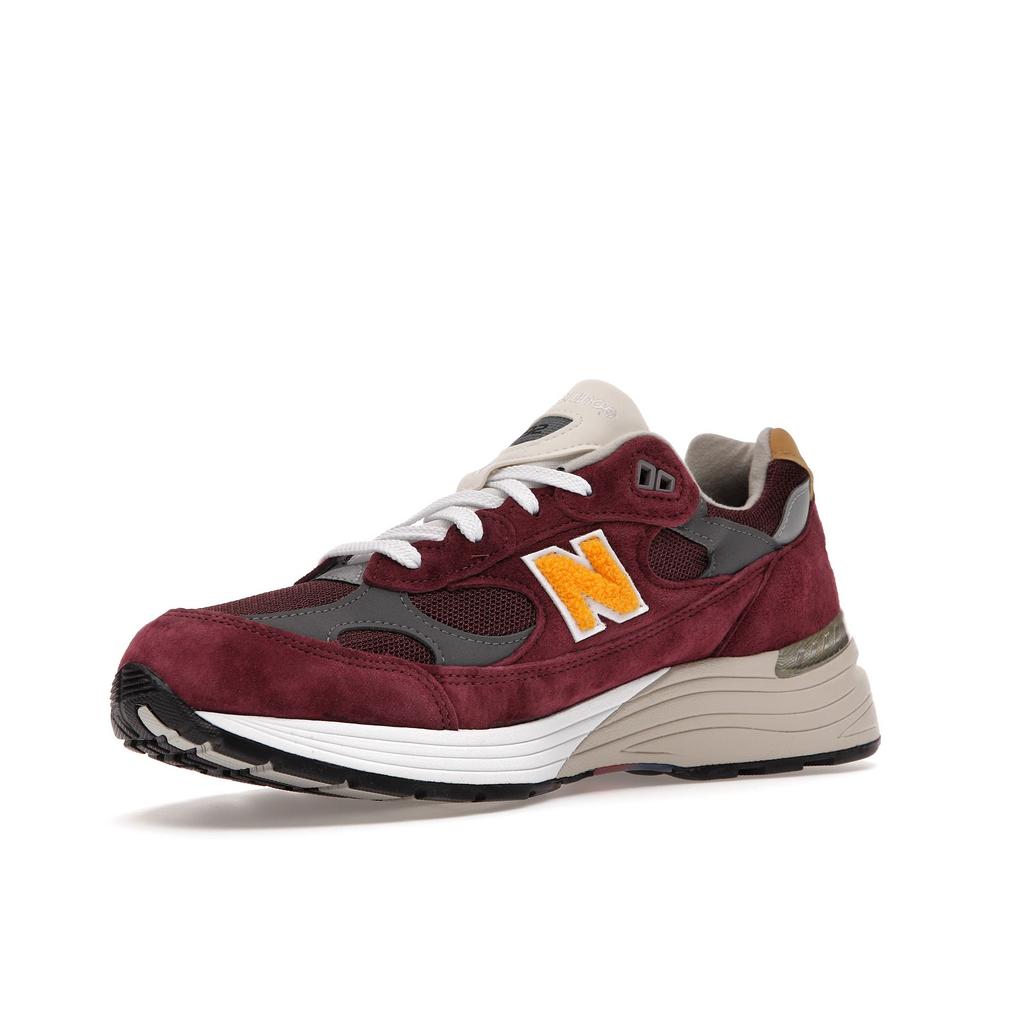New Balance 992 Сделано в США Бордовые мужские кроссовки Красно-белые M992CA