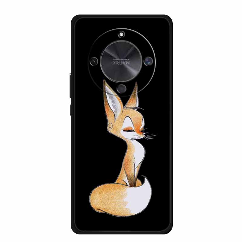 Coque For Honor X70 5G Case Cartoon Cat Funda Black Silicone Soft Back Cover For Honor X70 2025 Phone Case Cover X 70 HonorX70