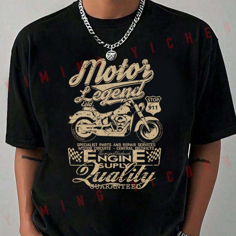 Motor Legend Biker Motorbike Motorbike T-Shirt Men's Casual High Quality Round Neck Tshirt Tee