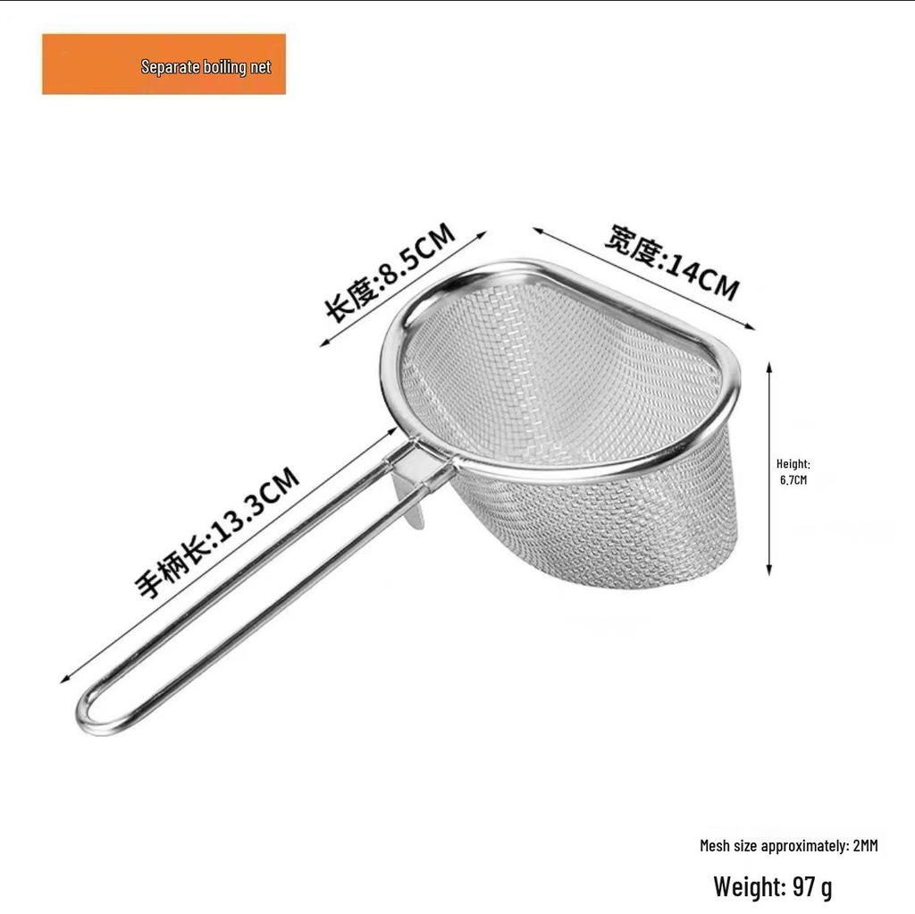 304 Stainless Steel Noodle and Soup Skimmer, Vegetable Strainer, Hot Pot Skimmer, Fine Mesh Strainer.