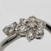flour Ring Pt900Platinum/diamond #6.2(US Size) flour 4.2g Women Used