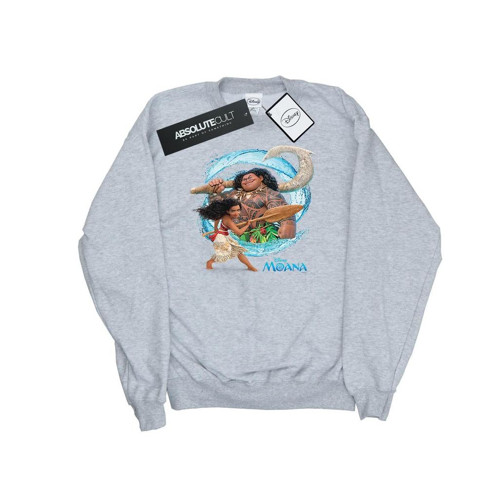 Disney Girls Moana And Maui Wave Sweatshirt