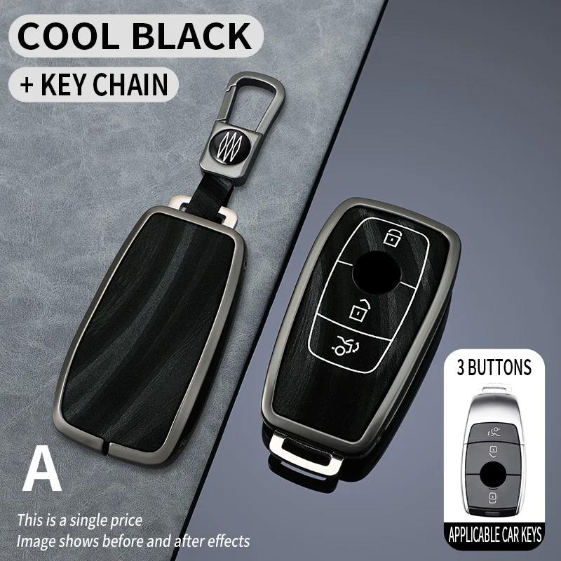 Interior Mouldings Zinc Alloy Car Remote Key Case Cover Shell For Mercedes Benz A C E S G Class GLC CLE CLA GLB GLS W177 W205 W2