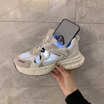 Высота ключа Увеличение роста Для взрослых Повседневные кроссовки для женщин Роскошная обувь Женская Спортивная Роскошный Комфорт Игра Сапатены