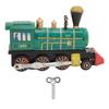 Clockwork Locomotive Toys Tinplate Metal Handcrafted Vintage Retro Wind Up Train Toy for Collection
