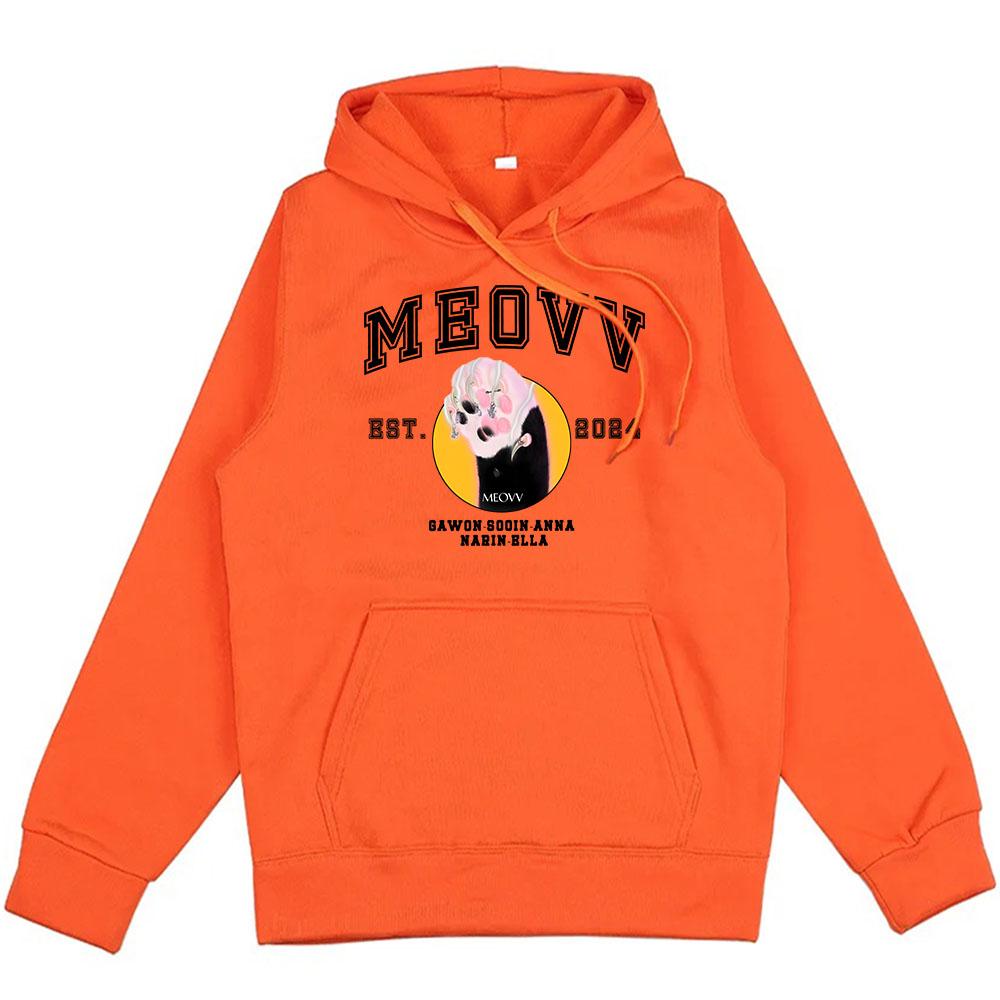 Meovv Est Girls' Band Hoodies Meow Song Cartoon Print Sweatshirts Kawaii Graphic Clothes Sudaderas Hombre Long Sleeve
